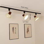 Iron & Wood Semi-Flush Mount Light