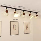 Iron & Wood Semi-Flush Mount Light