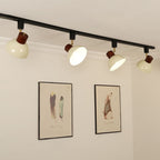 Iron & Wood Semi-Flush Mount Light