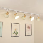 Iron & Wood Semi-Flush Mount Light
