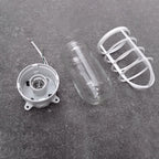 Industrial Waterproof Aluminum Glass Cylinder Semi-Flush Mount Light for Outdoor Patio