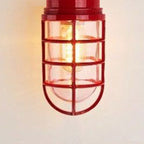 Industrial Waterproof Aluminum Glass Cylinder Semi-Flush Mount Light for Outdoor Patio
