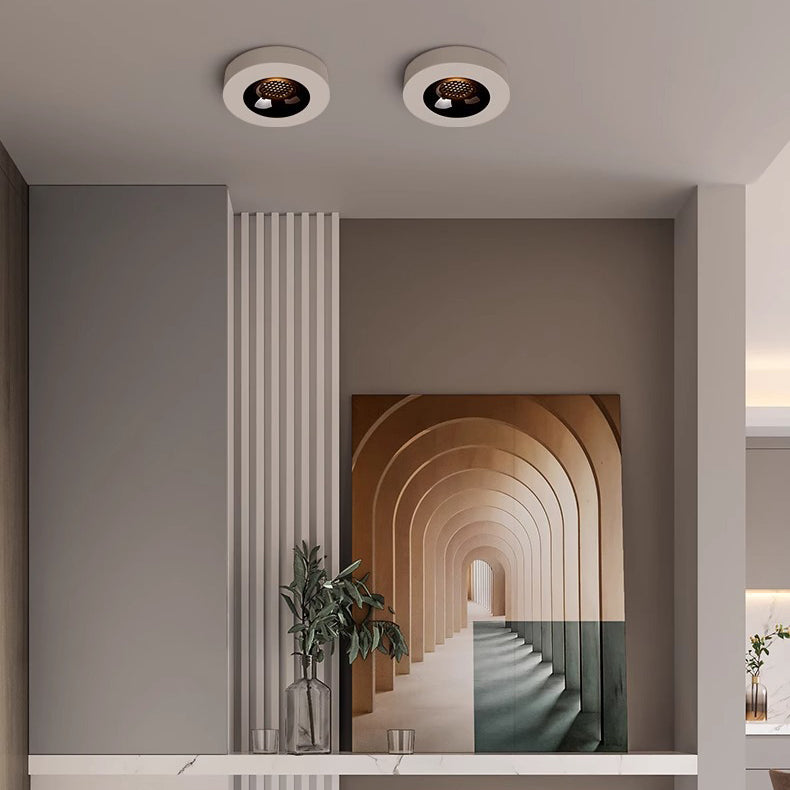Modern Minimalist Round LED Honeycomb Ceiling Light for Hallway