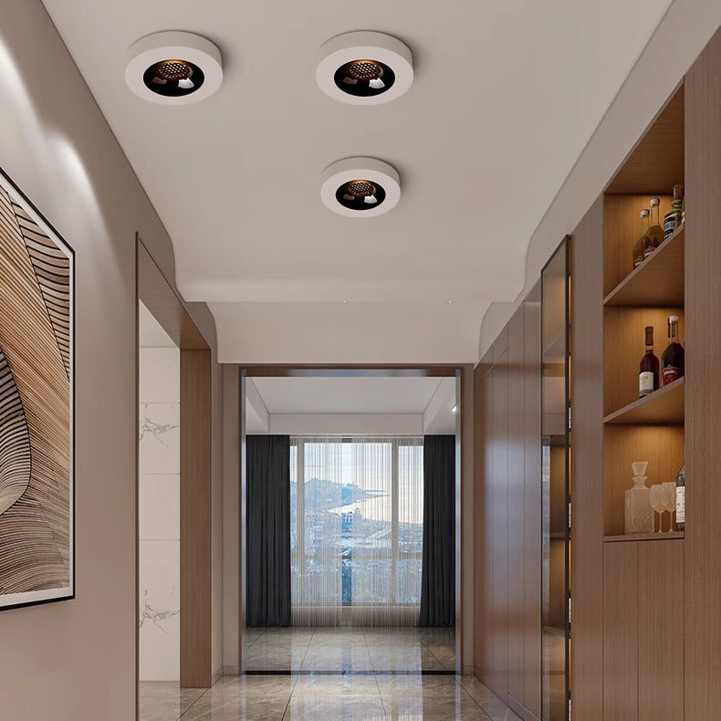 Modern Minimalist Round LED Honeycomb Ceiling Light for Hallway