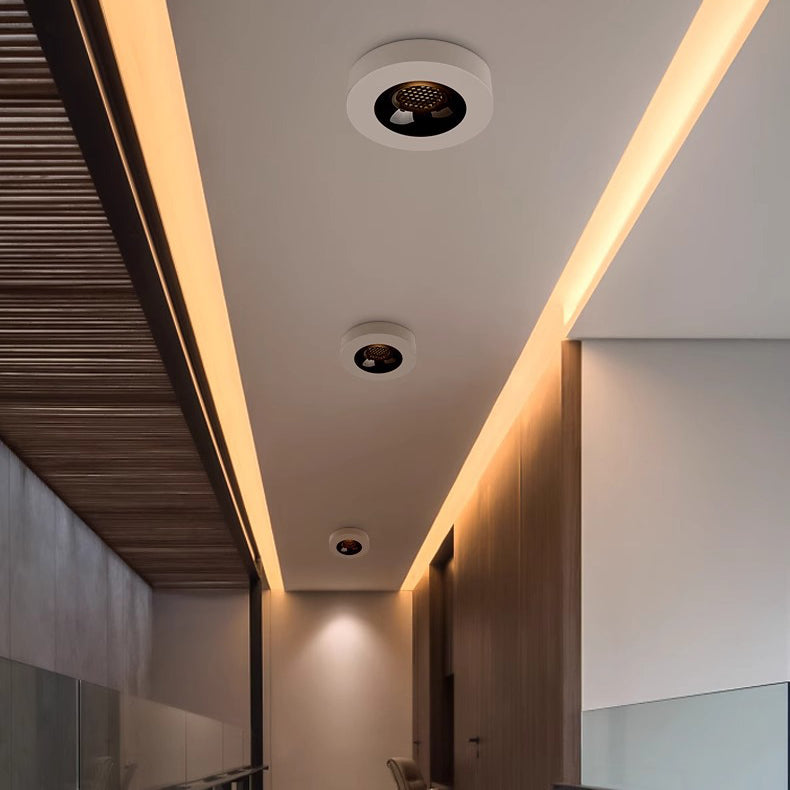 Modern Minimalist Round LED Honeycomb Ceiling Light for Hallway