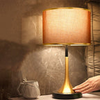 Modern Retro Touch Sensor Dimmable Metal Cylinder Table Lamp for Bedside