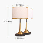 Modern Retro Touch Sensor Dimmable Metal Cylinder Table Lamp for Bedside
