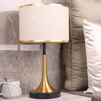 Modern Retro Touch Sensor Dimmable Metal Cylinder Table Lamp for Bedside