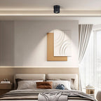 Scandinavian Rotatable LED Round Spotlight Ceiling Light - Semi-Flush Mount for Living Room