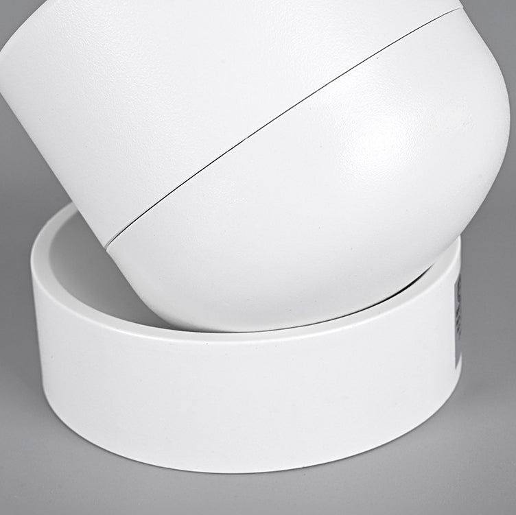 Scandinavian Rotatable LED Round Spotlight Ceiling Light - Semi-Flush Mount for Living Room