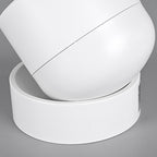Scandinavian Rotatable LED Round Spotlight Ceiling Light - Semi-Flush Mount for Living Room