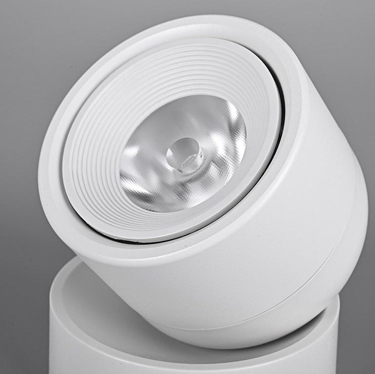 Scandinavian Rotatable LED Round Spotlight Ceiling Light - Semi-Flush Mount for Living Room