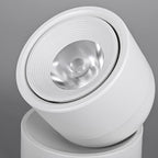Scandinavian Rotatable LED Round Spotlight Ceiling Light - Semi-Flush Mount for Living Room