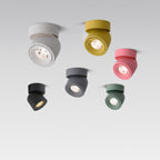 Scandinavian Rotatable LED Round Spotlight Ceiling Light - Semi-Flush Mount for Living Room