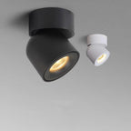 Scandinavian Rotatable LED Round Spotlight Ceiling Light - Semi-Flush Mount for Living Room