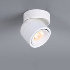 Scandinavian Rotatable LED Round Spotlight Ceiling Light - Semi-Flush Mount for Living Room