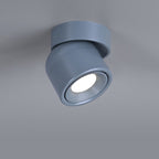 Scandinavian Rotatable LED Round Spotlight Ceiling Light - Semi-Flush Mount for Living Room