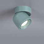 Scandinavian Rotatable LED Round Spotlight Ceiling Light - Semi-Flush Mount for Living Room