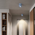 Scandinavian Rotatable LED Round Spotlight Ceiling Light - Semi-Flush Mount for Living Room
