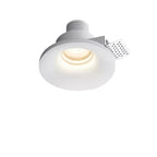 Modern Minimalist Round Square Plaster Flush Mount Ceiling Light - 1-Light Spotlight for Living Room
