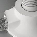 Modern Minimalist Round Square Plaster Flush Mount Ceiling Light - 1-Light Spotlight for Living Room