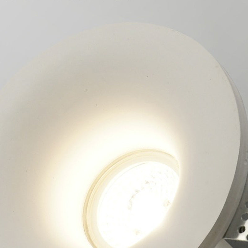 Modern Minimalist Round Square Plaster Flush Mount Ceiling Light - 1-Light Spotlight for Living Room