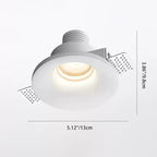 Modern Minimalist Round Square Plaster Flush Mount Ceiling Light - 1-Light Spotlight for Living Room
