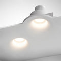 Modern Minimalist Round Square Plaster Flush Mount Ceiling Light - 1-Light Spotlight for Living Room