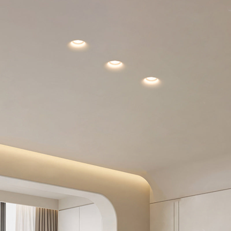 Modern Minimalist Round Square Plaster Flush Mount Ceiling Light - 1-Light Spotlight for Living Room