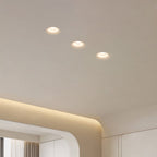 Modern Minimalist Round Square Plaster Flush Mount Ceiling Light - 1-Light Spotlight for Living Room