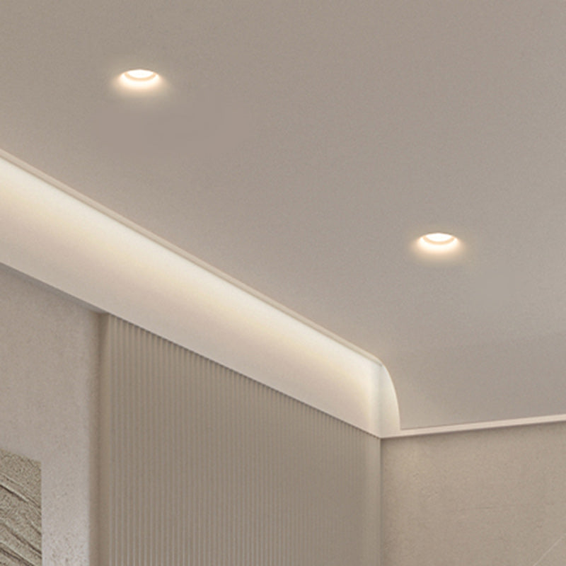Modern Minimalist Round Square Plaster Flush Mount Ceiling Light - 1-Light Spotlight for Living Room
