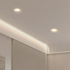 Modern Minimalist Round Square Plaster Flush Mount Ceiling Light - 1-Light Spotlight for Living Room