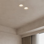 Modern Minimalist Round Square Plaster Flush Mount Ceiling Light - 1-Light Spotlight for Living Room