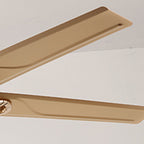 European Floral 5-Light Downrod Ceiling Fan Light - Iron, Wood, and Glass Design for Living Rooms