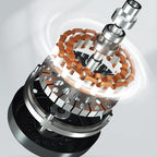 European Floral 5-Light Downrod Ceiling Fan Light - Iron, Wood, and Glass Design for Living Rooms