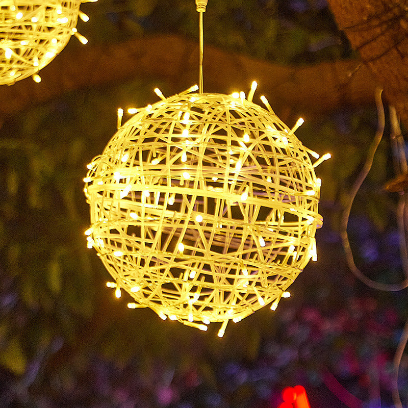 Art Deco Solar LED Hanging Ball Light