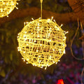 Art Deco Solar LED Hanging Ball Light
