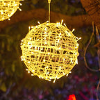 Art Deco Solar LED Hanging Ball Light