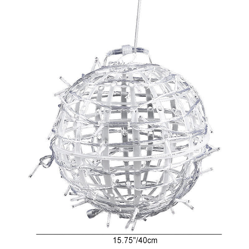 Art Deco Solar LED Hanging Ball Light