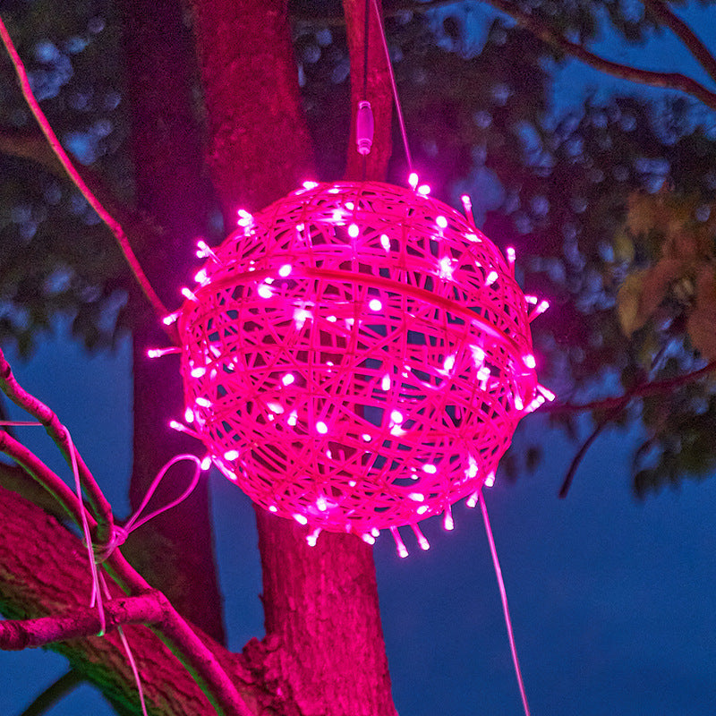 Art Deco Solar LED Hanging Ball Light