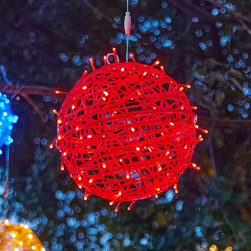 Art Deco Solar LED Hanging Ball Light