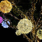 Art Deco Solar LED Hanging Ball Light