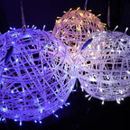 Art Deco Solar LED Hanging Ball Light