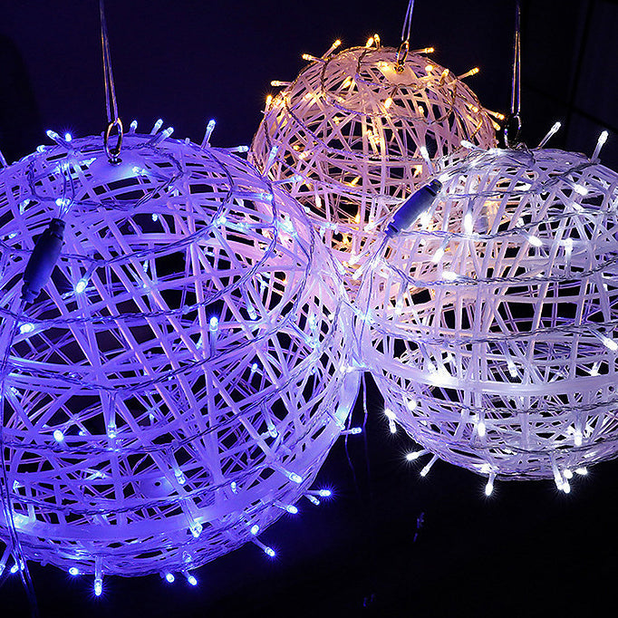 Art Deco Solar LED Hanging Ball Light