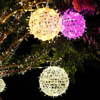 Art Deco Solar LED Hanging Ball Light