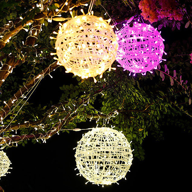 Art Deco Solar LED Hanging Ball Light