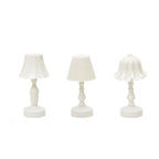 Nordic Style LED Table Lamp with Pleated Flower Design - Battery Operated Night Light for Bedside