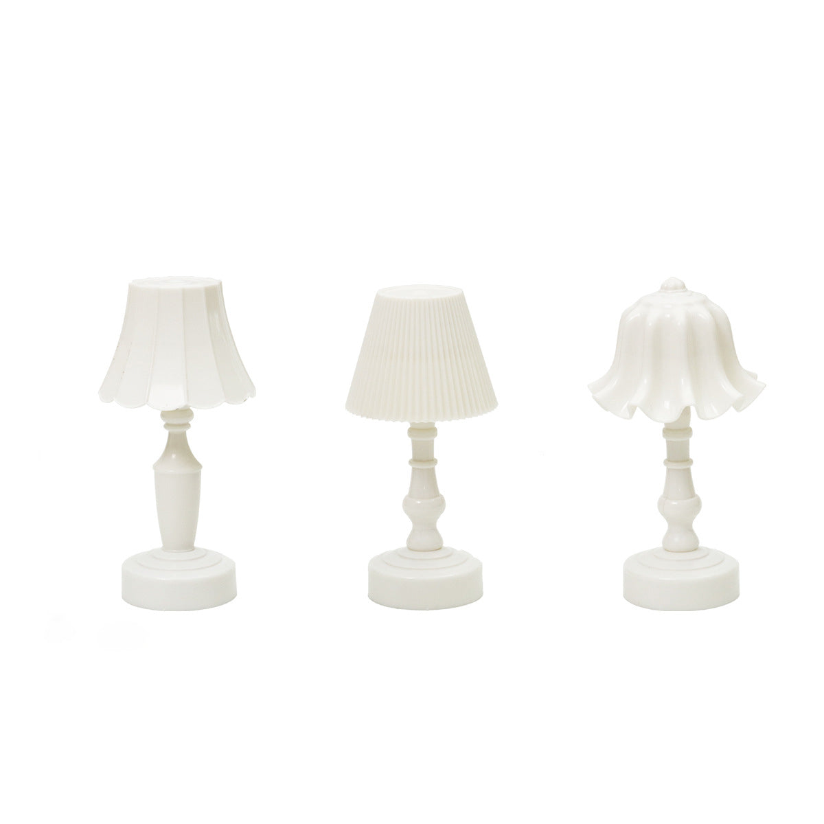 Nordic Style LED Table Lamp with Pleated Flower Design - Battery Operated Night Light for Bedside
