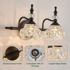 Modern Retro Iron and Glass Petal Wall Sconce