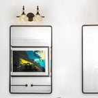 Modern Retro Iron and Glass Petal Wall Sconce